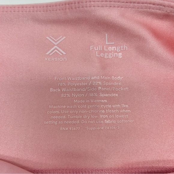Xersion Women's Shine Pink Full Length High Rise Quick Dry Legging Size L XL XXL - Picture 6 of 11